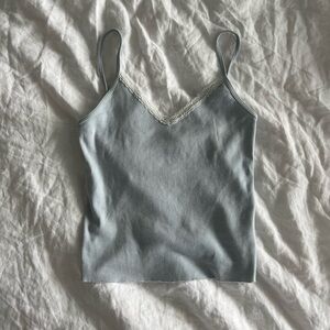 Brandy Melville Blue Lace Top